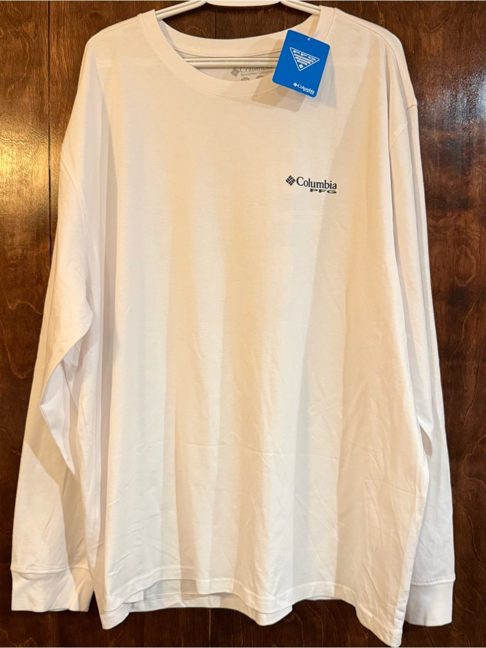 Columbia PFG Mens XXL White Long Sleeve Fishing Graphic Shirt NWT
